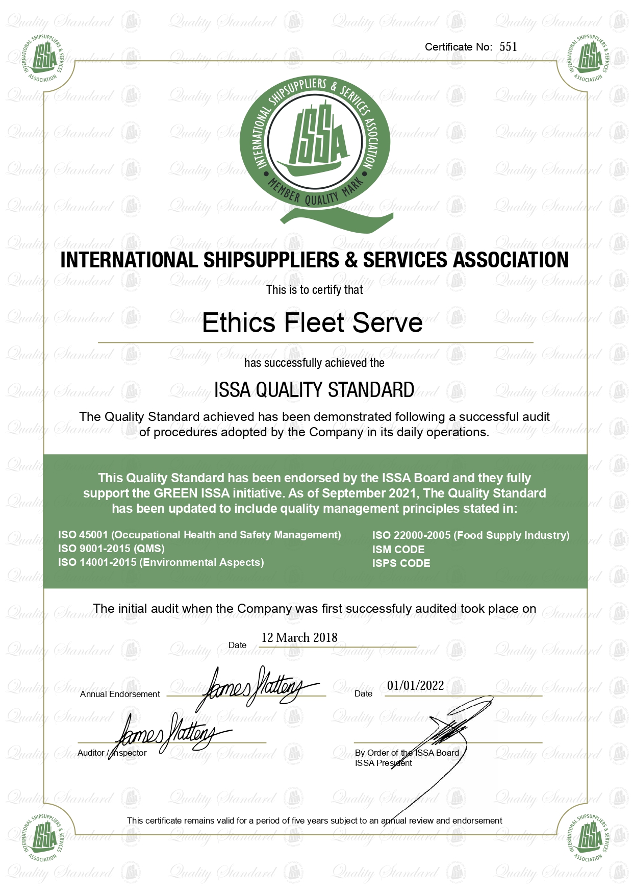 ETHICS FLEET SERVE